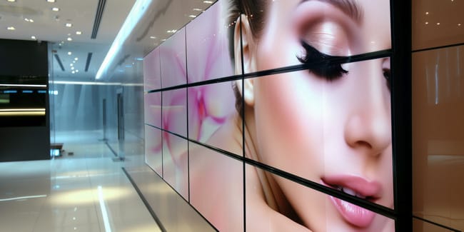 LED video walls in fashion retail store